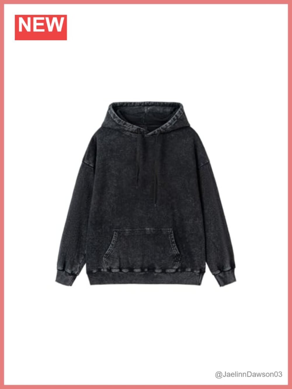 Oversized Acid Wash Hoodie Unisex Heavyweight Cotton Vintage Sweatshirt